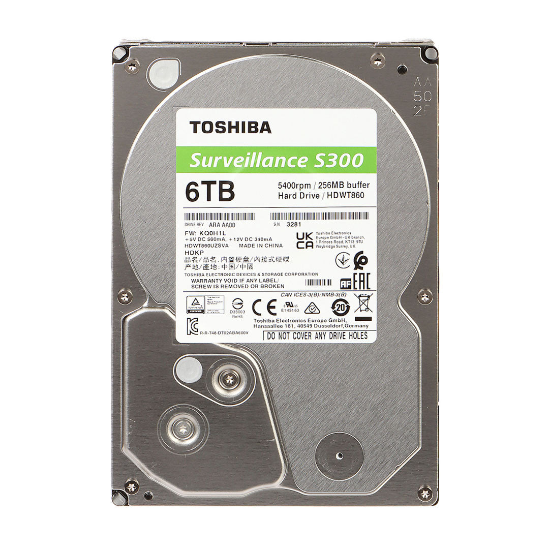 S300 Disco Duro 6TB 3.5" SATA 256MB Cache 5400rpm para Videovigilancia HDWT860UZSVA