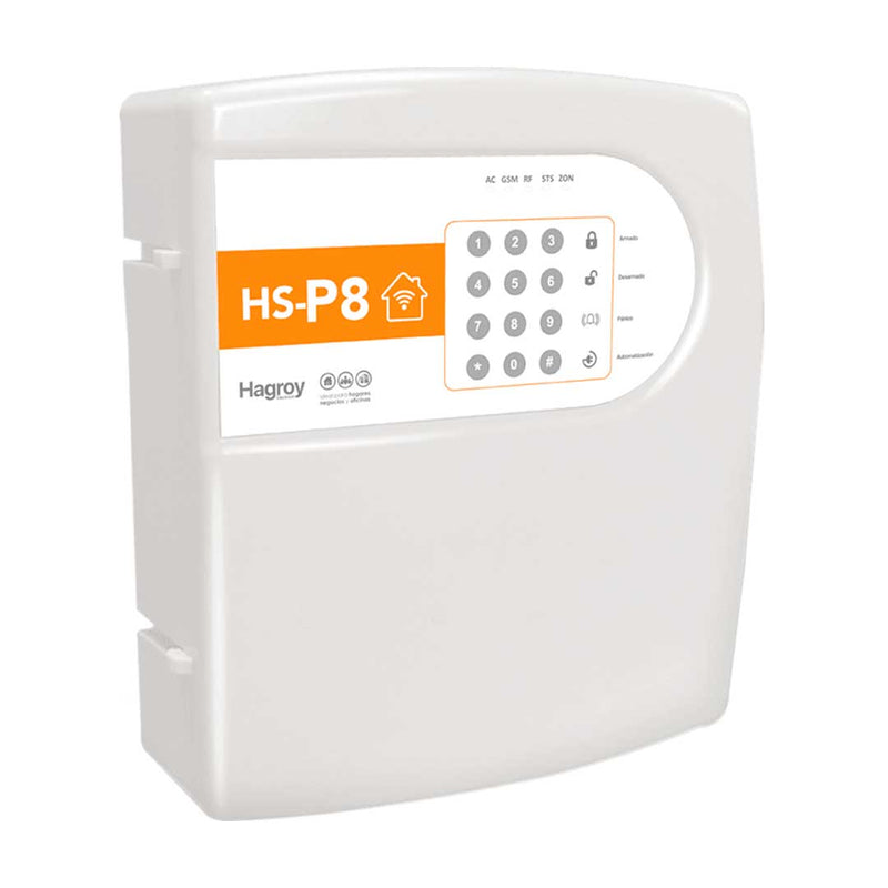 HAGROY HS-P8 Central Smart de alarma contra robo Híbrida 8 zonas cableadas y 24 zonas inalámbricas
