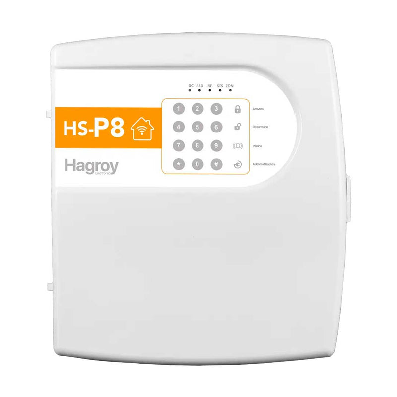 HAGROY HS-P8 Central Smart de alarma contra robo Híbrida 8 zonas cableadas y 24 zonas inalámbricas
