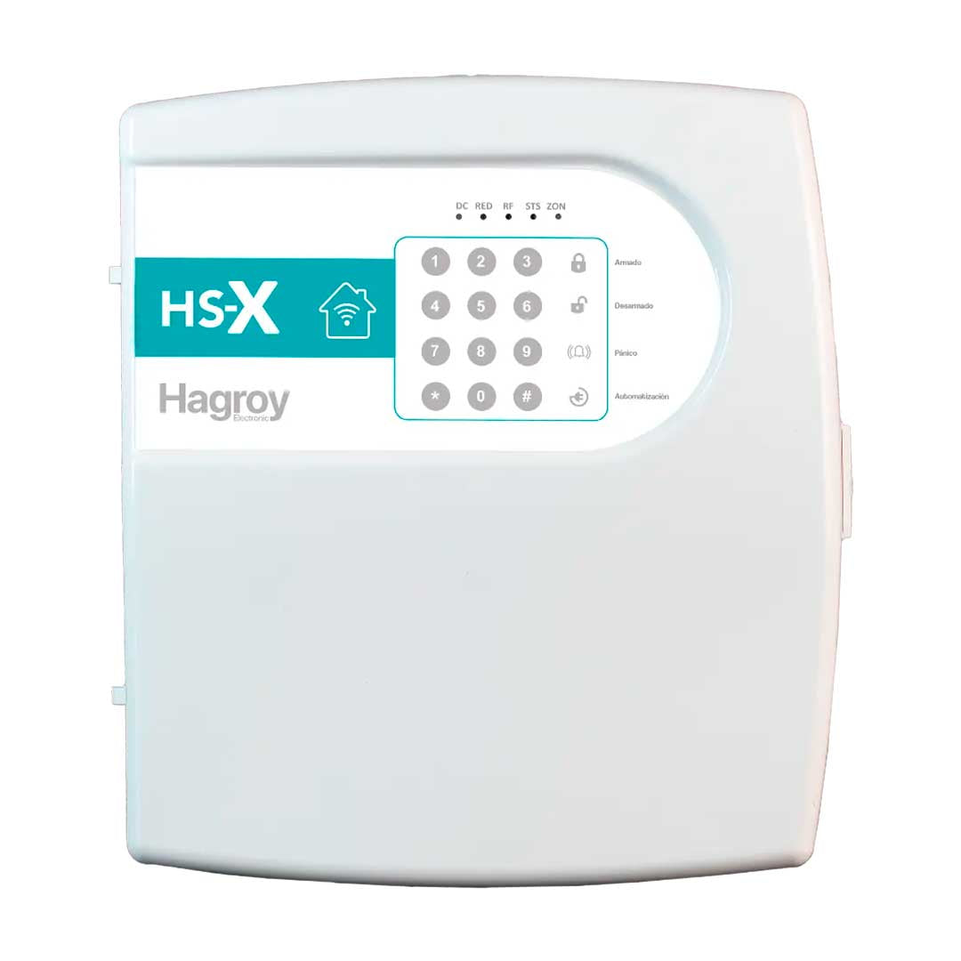 HAGROY HG-AR-HSX Panel de Alarma 8 Zonas Cableadas y 24 Zonas Inalámbricas APP iHagroy