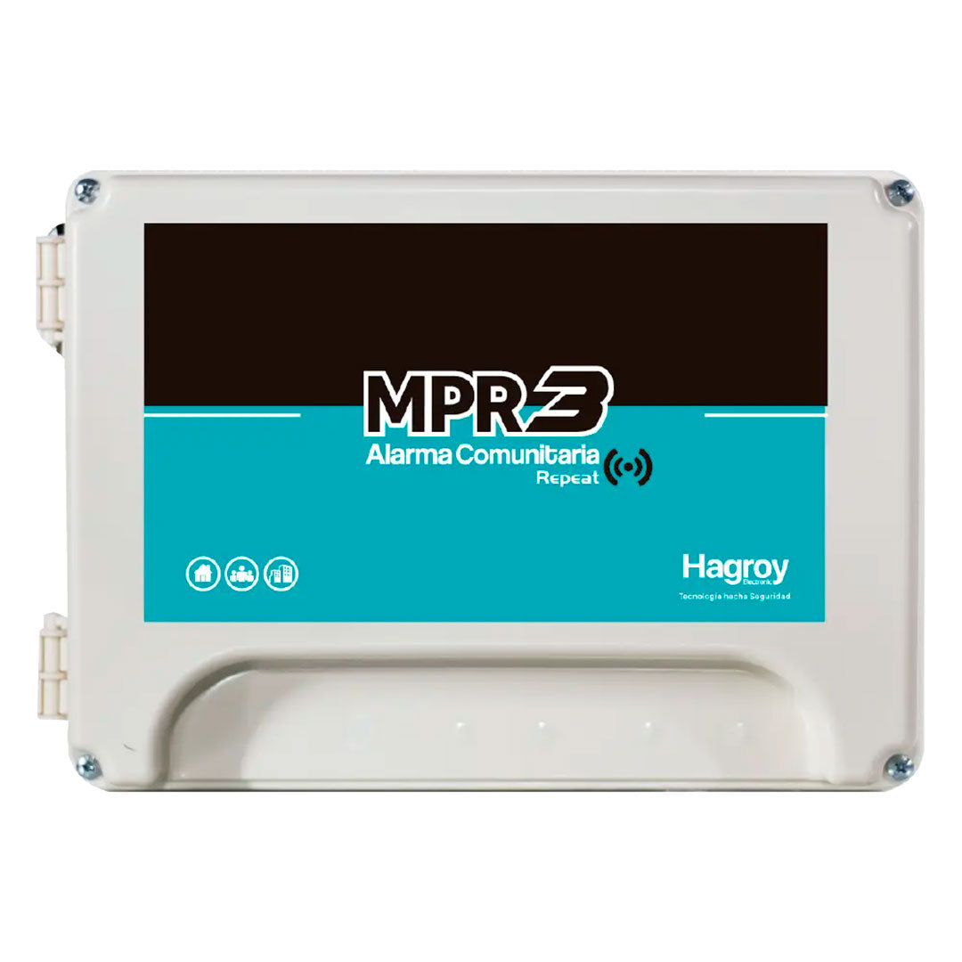 HAGROY KIT-MPR3-BAT7 Kit Alarma Comunitaria: MPR3, Batería, Sirena y Llavero