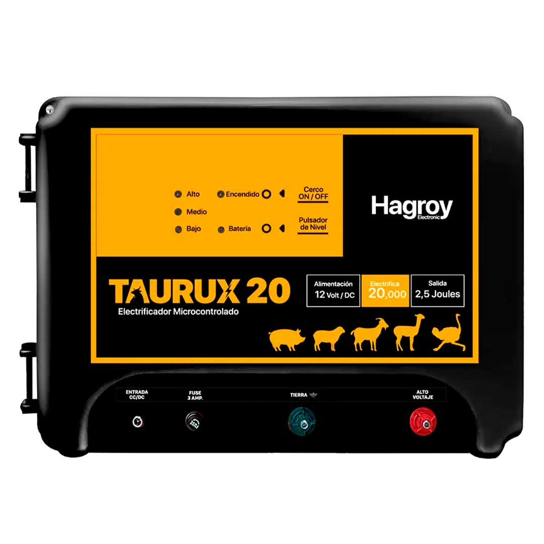 HAGROY TAURUX 20 Energizador Ganadero 20Km 2.5Jouls