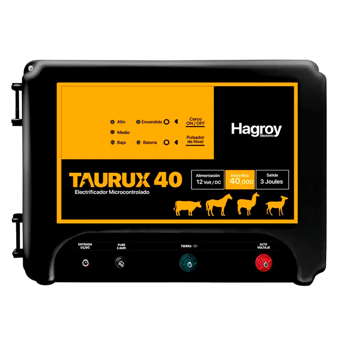 HAGROY TAURUX 40 Energizador Ganadero 40Km 3Jouls