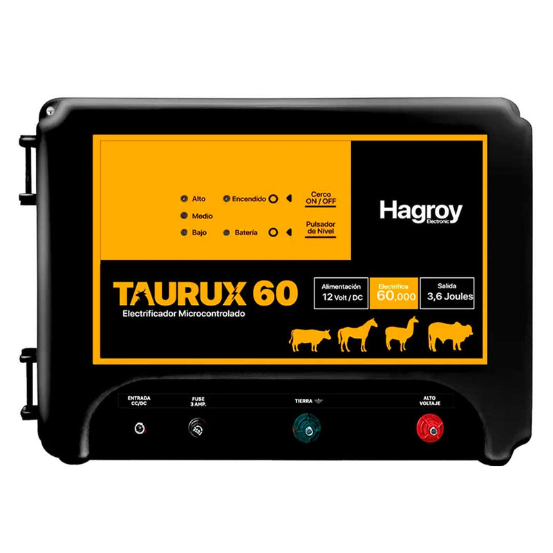 HAGROY TAURUX 60 Electrificador ganadero 60km, 3.6 Jouls