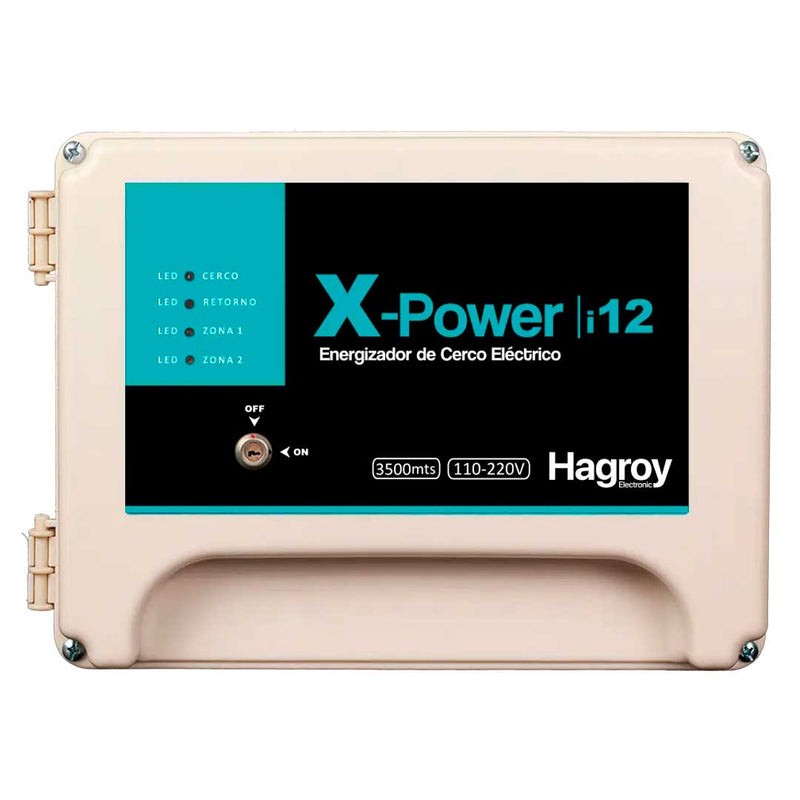 HAGROY KIT-XPOWERI12SIR Kit de Cerco: Xpower i12, batería 4amp, Sirena 30w y Letrero