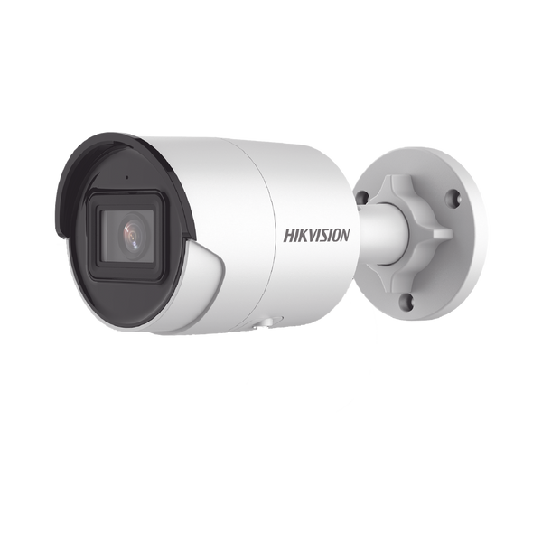 HIKVISION DS-2CD2083G2-IU, Cámara de Vigilancia IP POE 4K 8MP Tubo lente fijo WDR IP67. Visión nocturna IR 40m. Micrófono, MicroSD. ACUSENSE