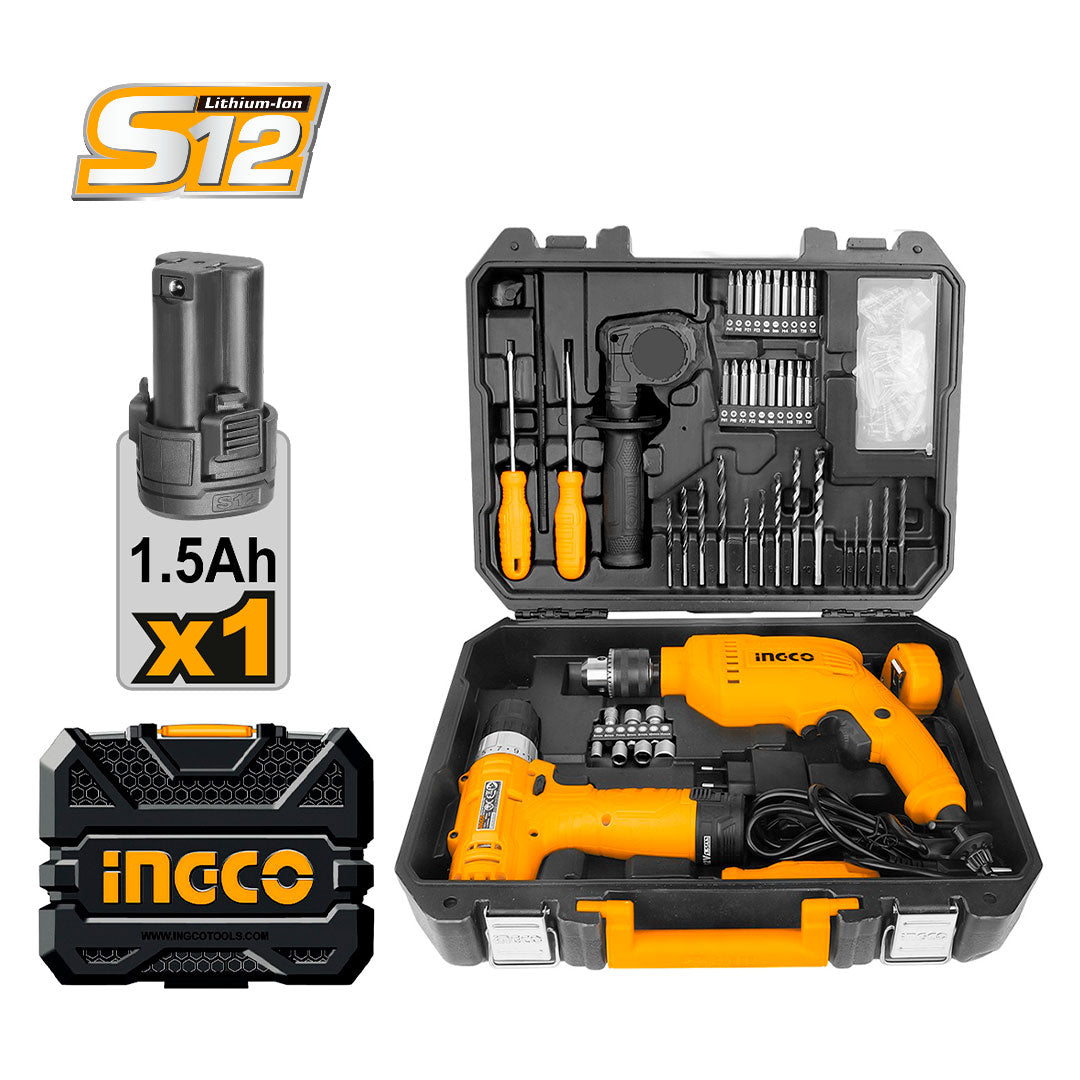 INGCO HKTHP11081 Set de taladro de 108 piezas