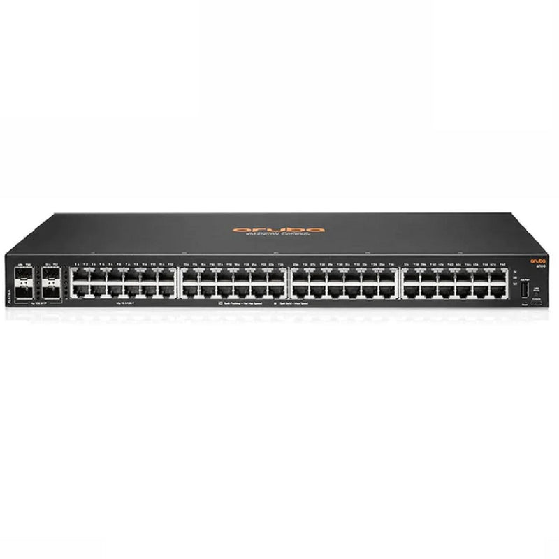 HPE ARUBA JL676A, Switch 48 Puertos Giga 4SFP Capa 2 Administrable ARUBA 6100