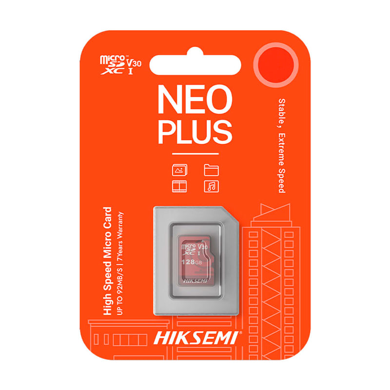 HIKSEMI HS-TF-E1/256G NEO PLUS Memoria MicroSD 256GB 95MB/s exclusivo para videovigilancia