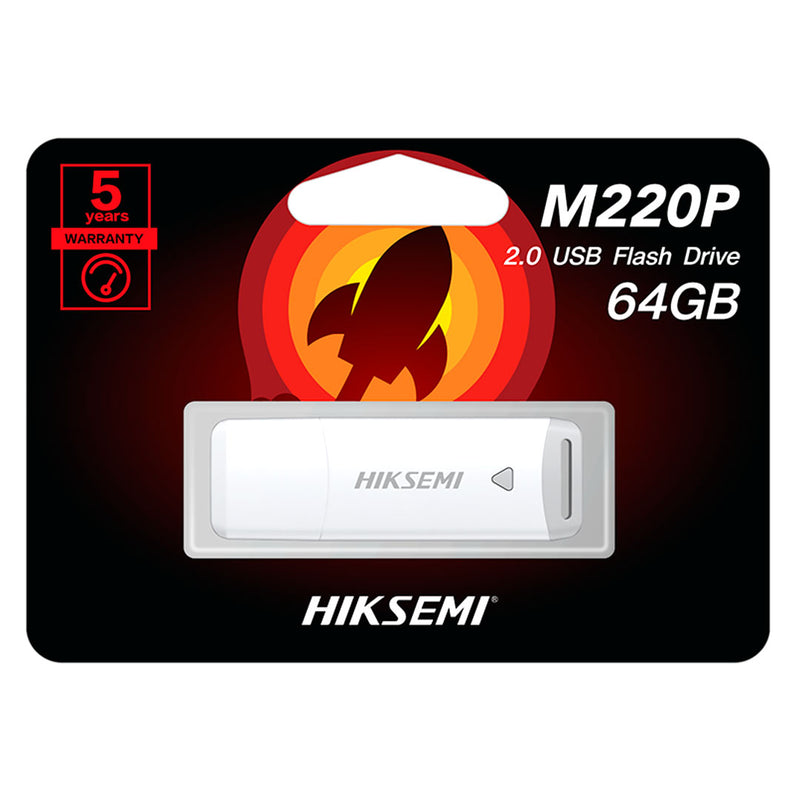 HIKSEMI HS-USB-M220P-16G Memoria USB 16GB CAP 2.0, Blanco