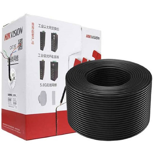 HIKVISION DS-1LN5EO-UU/E Cable de red UTP Cat 5E exterior negro x 305mts