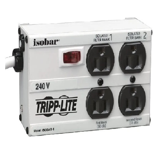 TRIPP-LITE IB4-6/220 Supresor, de sobretensiones, isobara, 4-Salidas, (4 NEMA 5-15R)