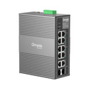 TP-LINK IES210GPP Conmutador industrial, Gigabit, Omada de 10 puertos, fácil de administrar, con 6 puertos PoE+ y 2 puertos PoE++