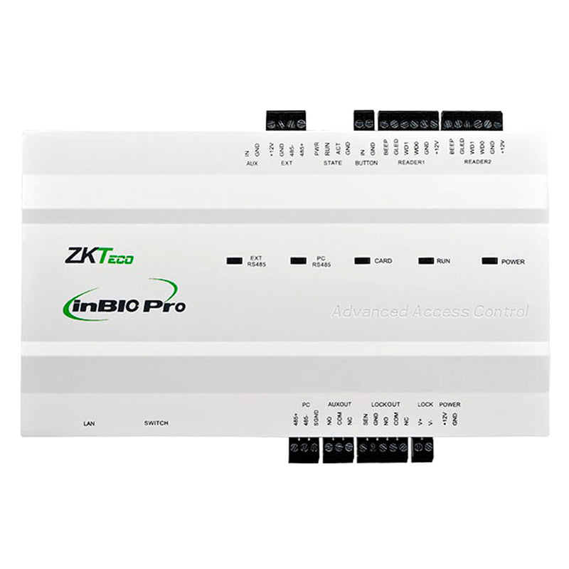 ZKTECO INBIO160 PRO Panel IP biométrico para control de acceso. 1 puerta. Capac: tarjetas-60,000 - huellas20,000