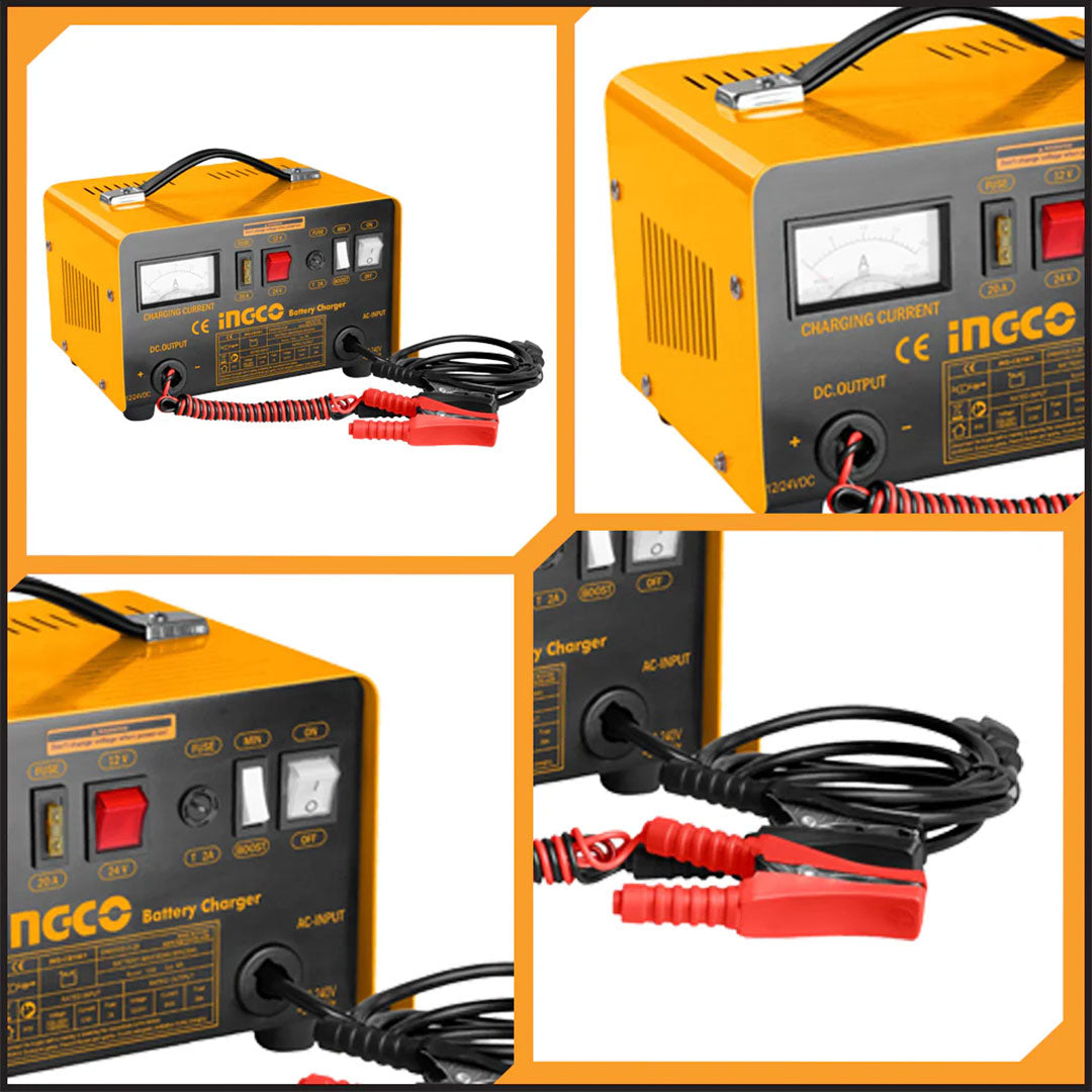 INGCO ING-CB1601 Cargador de Batería para vehículos 12V / 24V