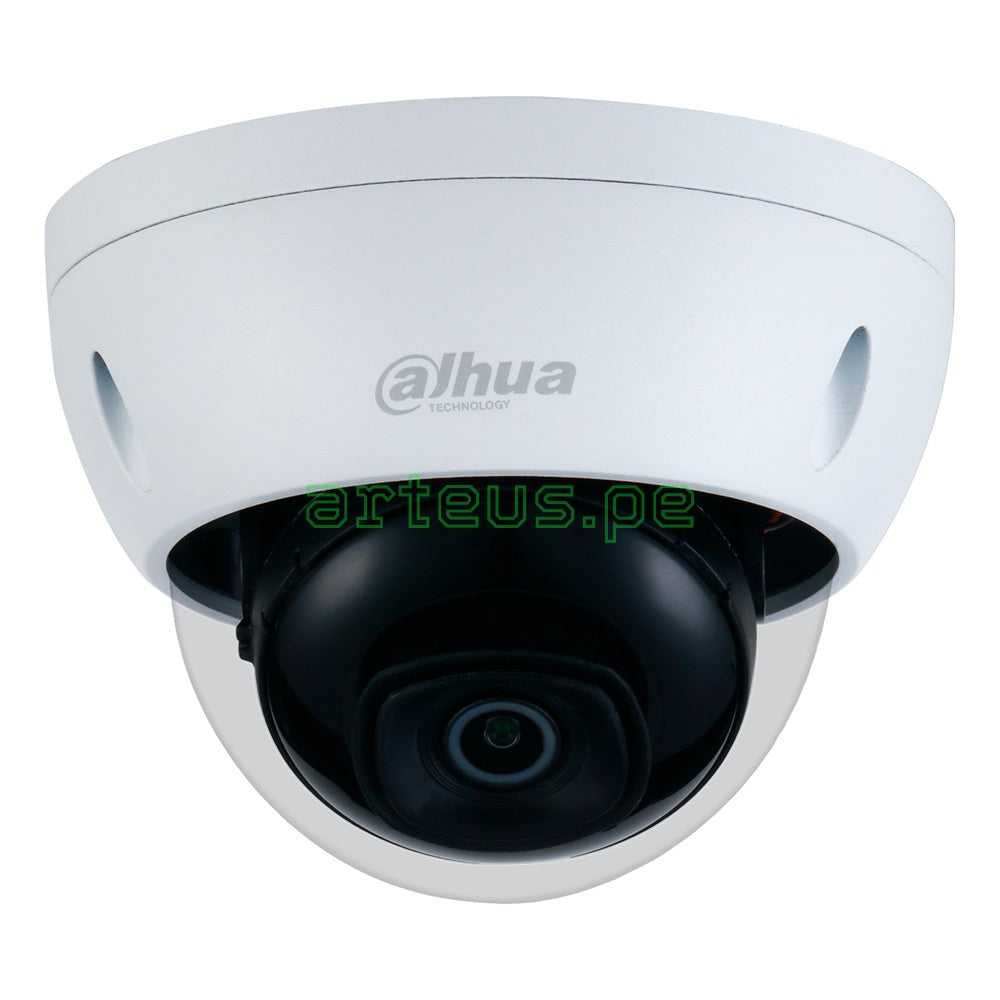 Cámara domo de videovigilancia Dahua blanca para sistemas de seguridad electrónica