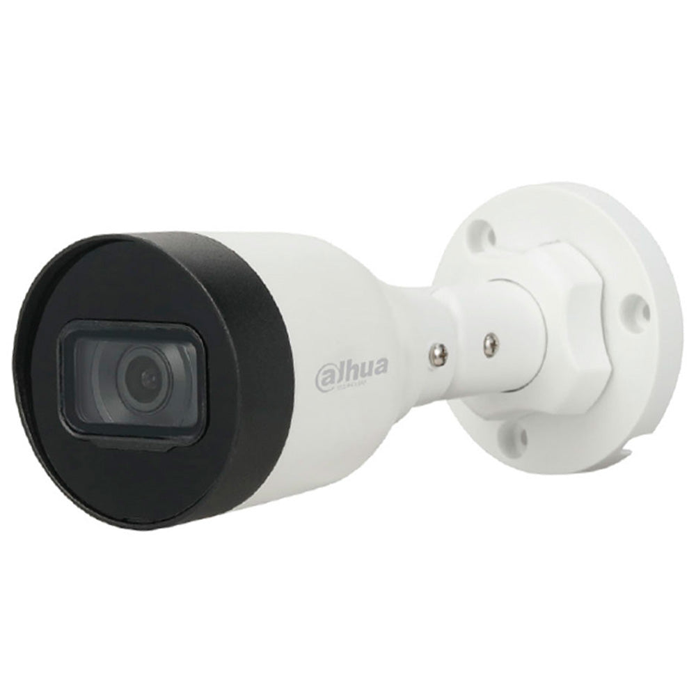 Cámara de seguridad tipo bala Dahua blanca para videovigilancia y sistemas CCTV