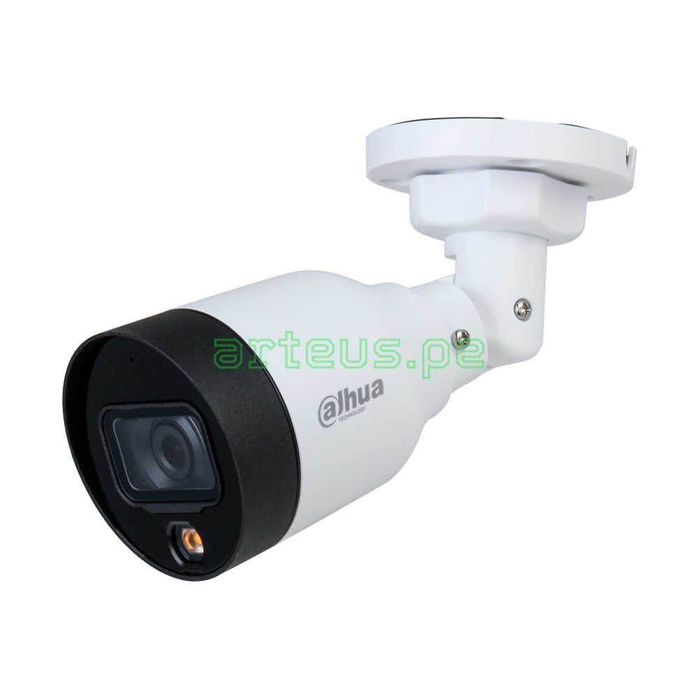 DAHUA DH-IPC-HFW1439S1-A-LED Cámara de Seguridad IP POE, 4MP, 2K, 2.8mm, WDR, IP67. Led 15m. Micrófono. FULL COLOR