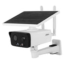 DAHUA IPC-HFW2431DG-4G-SP-LA-B 2K 4MP 4G IP Security Camera, with Solar Panel + Battery, IR 50m, Active Deterrence, Two-Way Audio, IP67, Supports MicroSD 