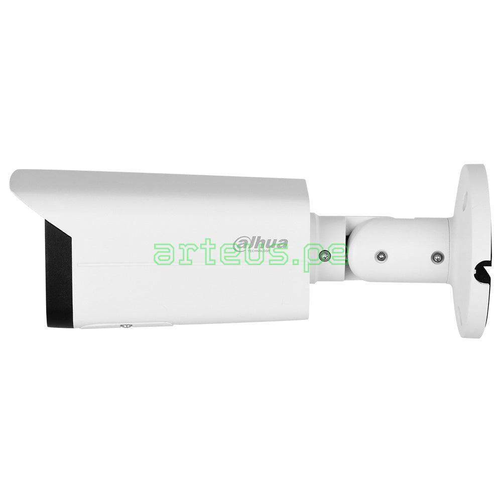 Cámara de vigilancia tipo bala Dahua blanca para seguridad electrónica y videovigilancia