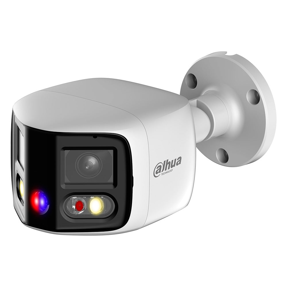 DAHUA IPC-PFW3849S-A180-AS TIOC Cámara de Seguridad IP POE 4K 8MP 2x4MP 2.8mm WDR IP67 Mic Parlante LED 20m/IR 25m WIZSENSE