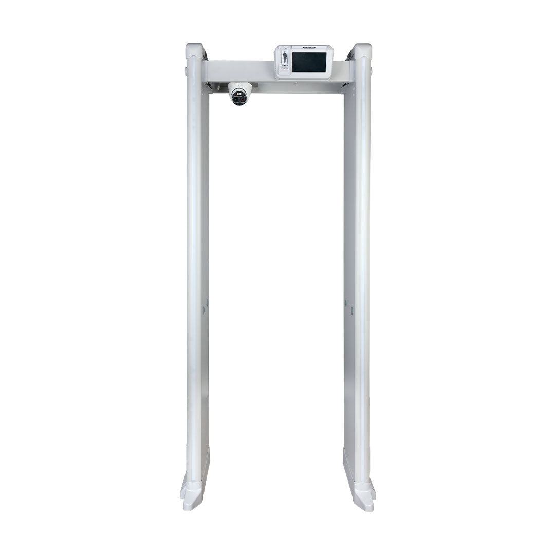 DAHUA ISC-D718-T Detector de Metales de Arco con Control de Temperatura, Monitor 7", 18 Zonas, 22 Detectores