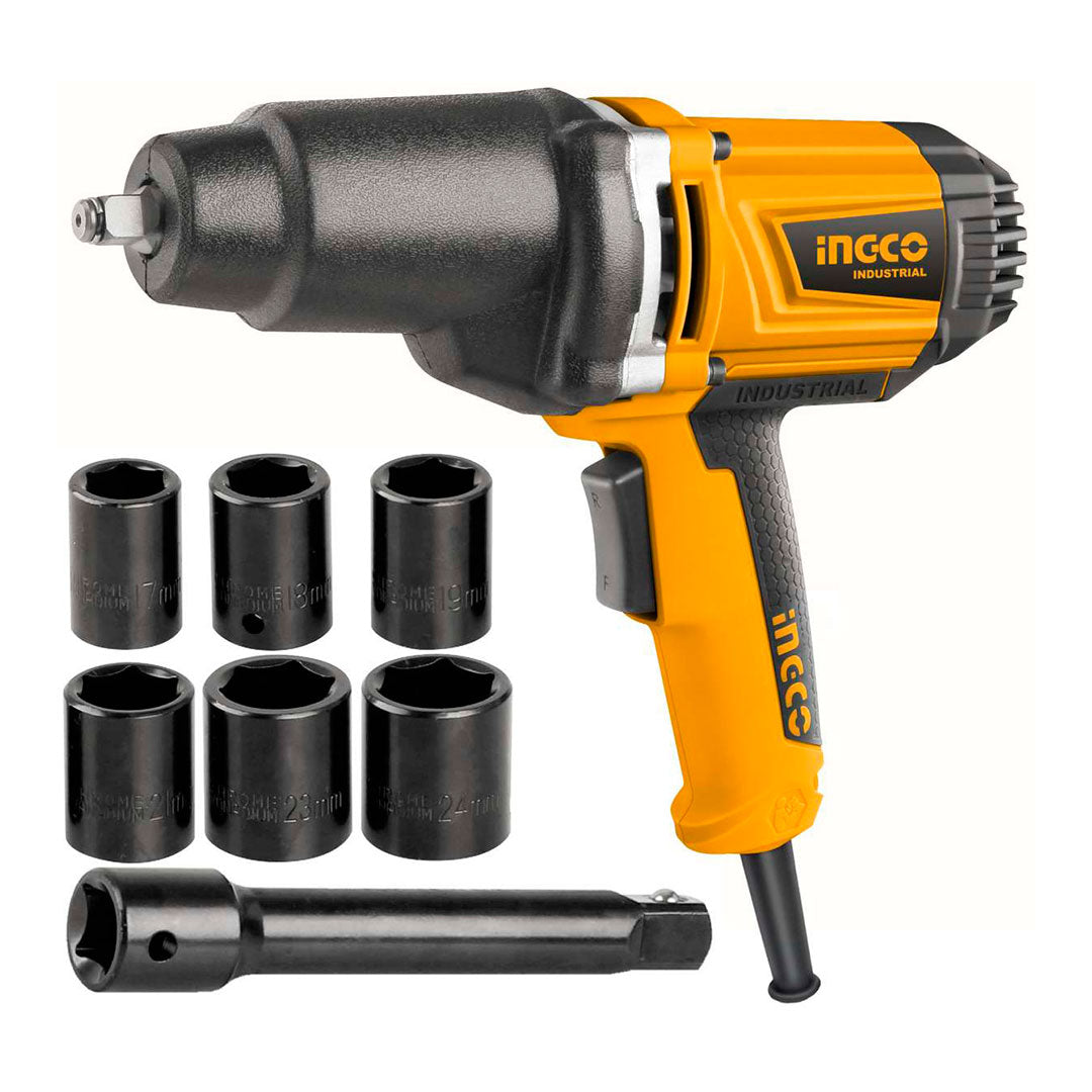 INGCO IW10508 Llave de Impacto Eléctrica 1050w 1/2" + accesorios