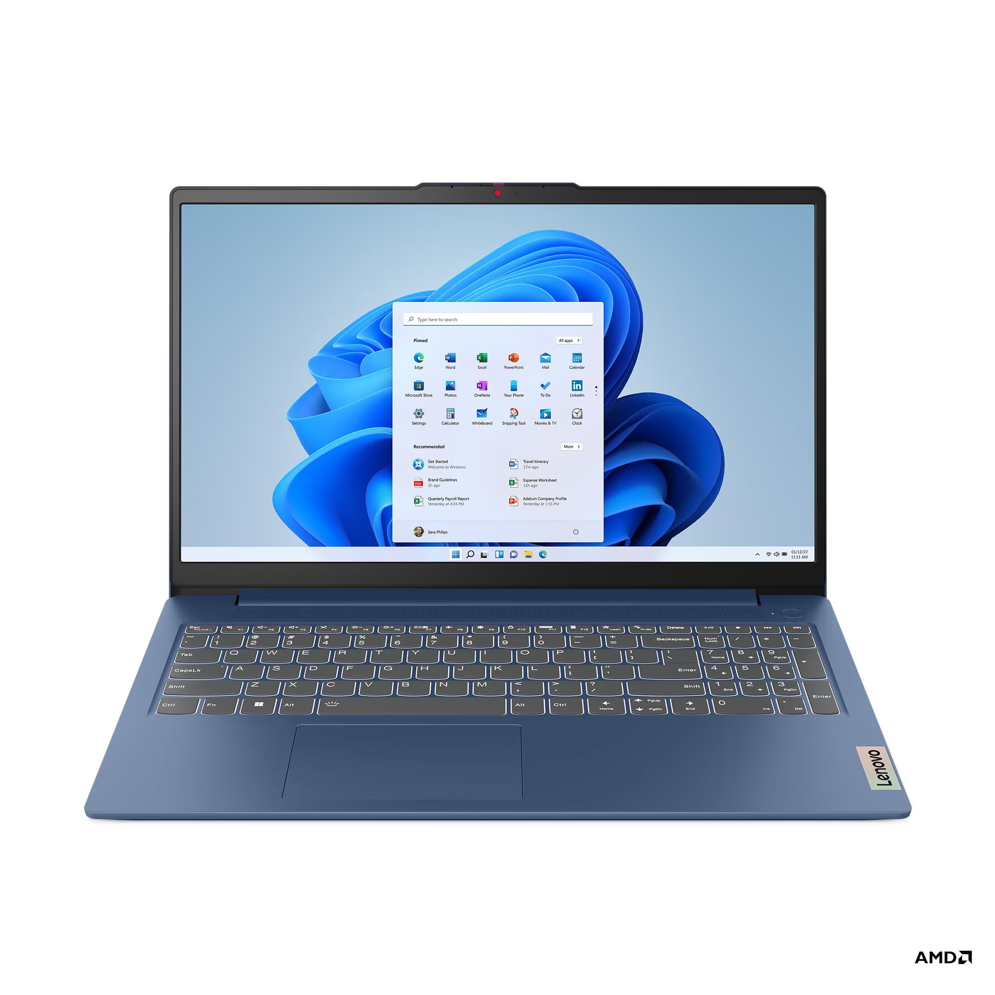 LENOVO 82XQ0060LM IdeaPad Slim 3 15AMN8 Laptop 15.6" FHD AMD Ryzen 5-7520U 16GB DDR5 512GB SSD Windows 11