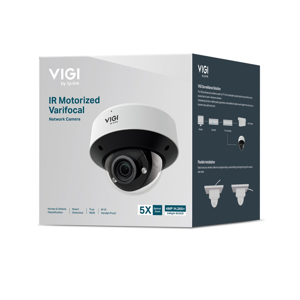 TP-LINK VIGI InSight S245ZI Cámara de Red Domo Varifocal Motorizada 4MP con Infrarrojos y Zoom Óptico de 5X