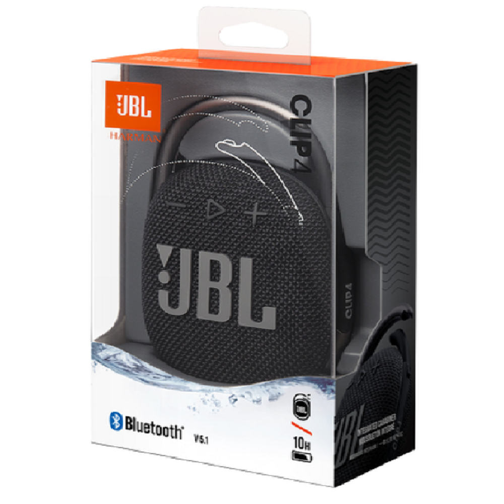 JBL CLIP 4, Parlante Inalámbrico BT Ultra Portátil resistente al agua Negro - JBLCLIP4BLKAM