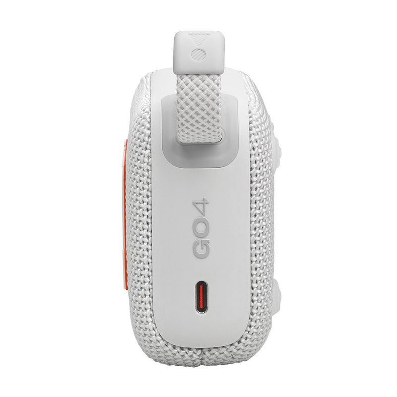 JBL GO 4 Parlante Portátil Bluetooth, 4.2W de Potencia, Reproducción 7 Horas, Resistente al Agua y al Polvo IP67, Blanco (JBLGO4WHTAM)