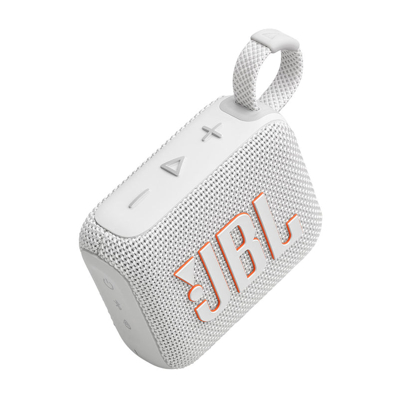 JBL GO 4 Parlante Portátil Bluetooth, 4.2W de Potencia, Reproducción 7 Horas, Resistente al Agua y al Polvo IP67, Blanco (JBLGO4WHTAM)