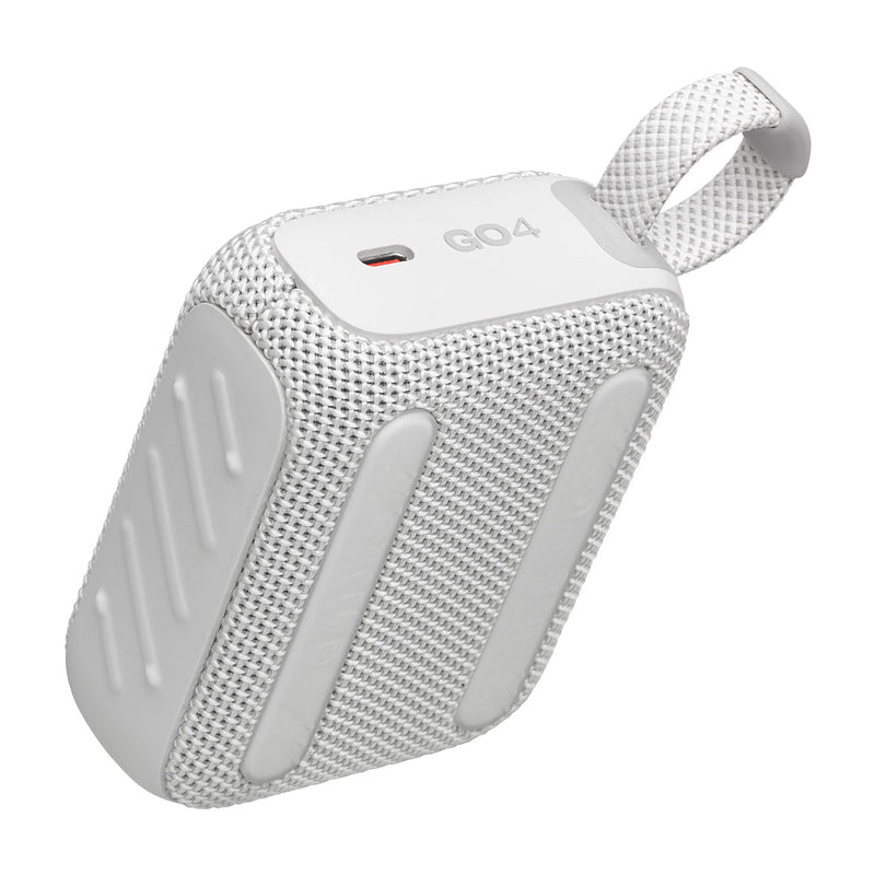 JBL GO 4 Parlante Portátil Bluetooth, 4.2W de Potencia, Reproducción 7 Horas, Resistente al Agua y al Polvo IP67, Blanco (JBLGO4WHTAM)