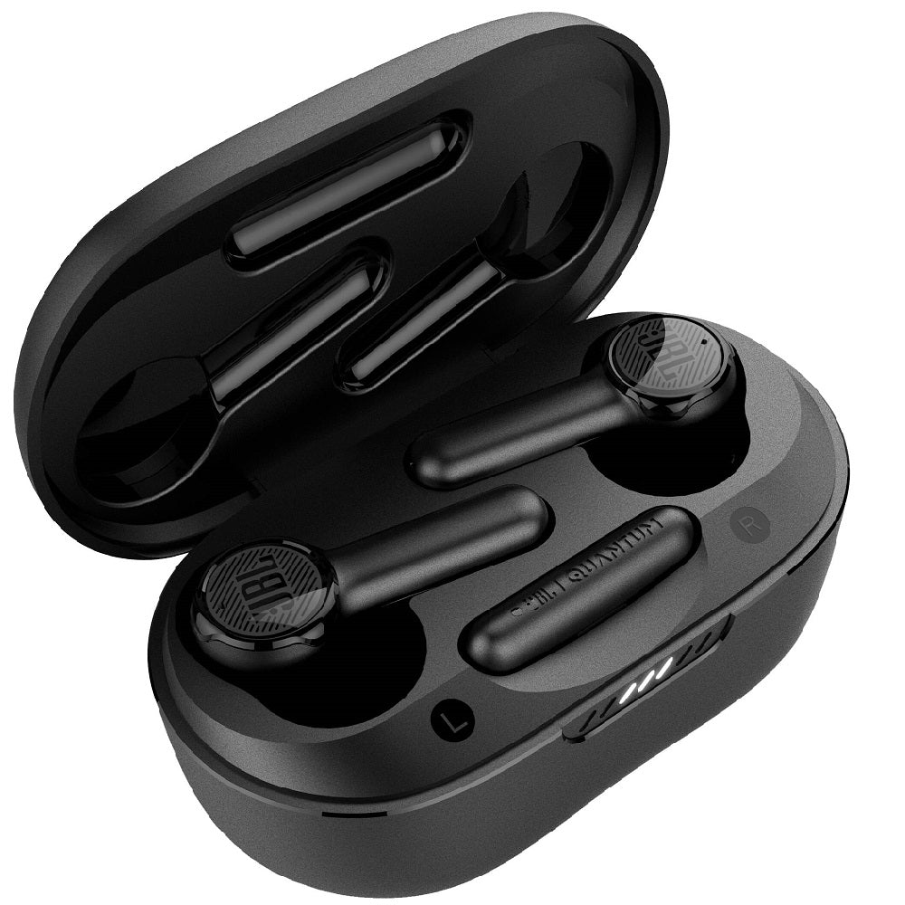 JBL QUANTUM TWS, Auricular de Botón Inalámbrico BT para Computadoras/Tablet Negro - JBLQUANTUMTWSBLKAM