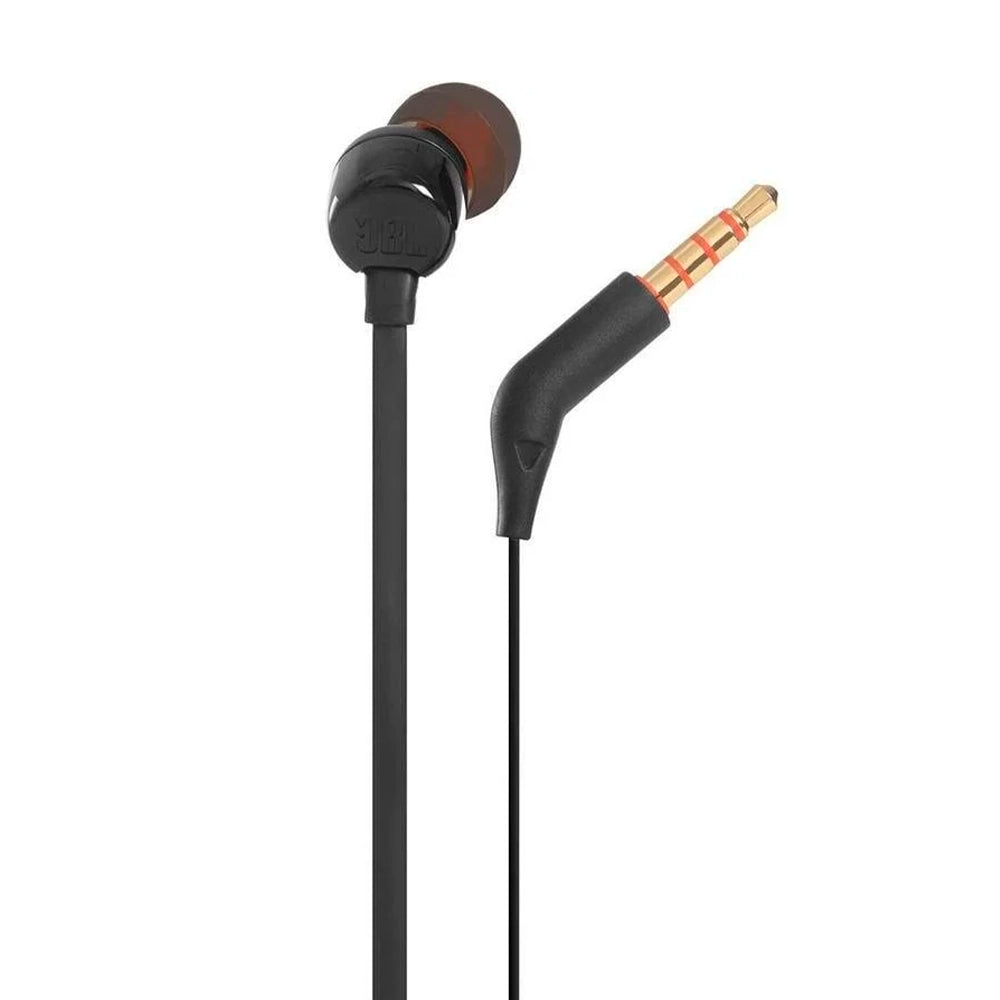 JBL TUNE110, Audífono de Botón con Mic Negro - JBLT110BLKAM