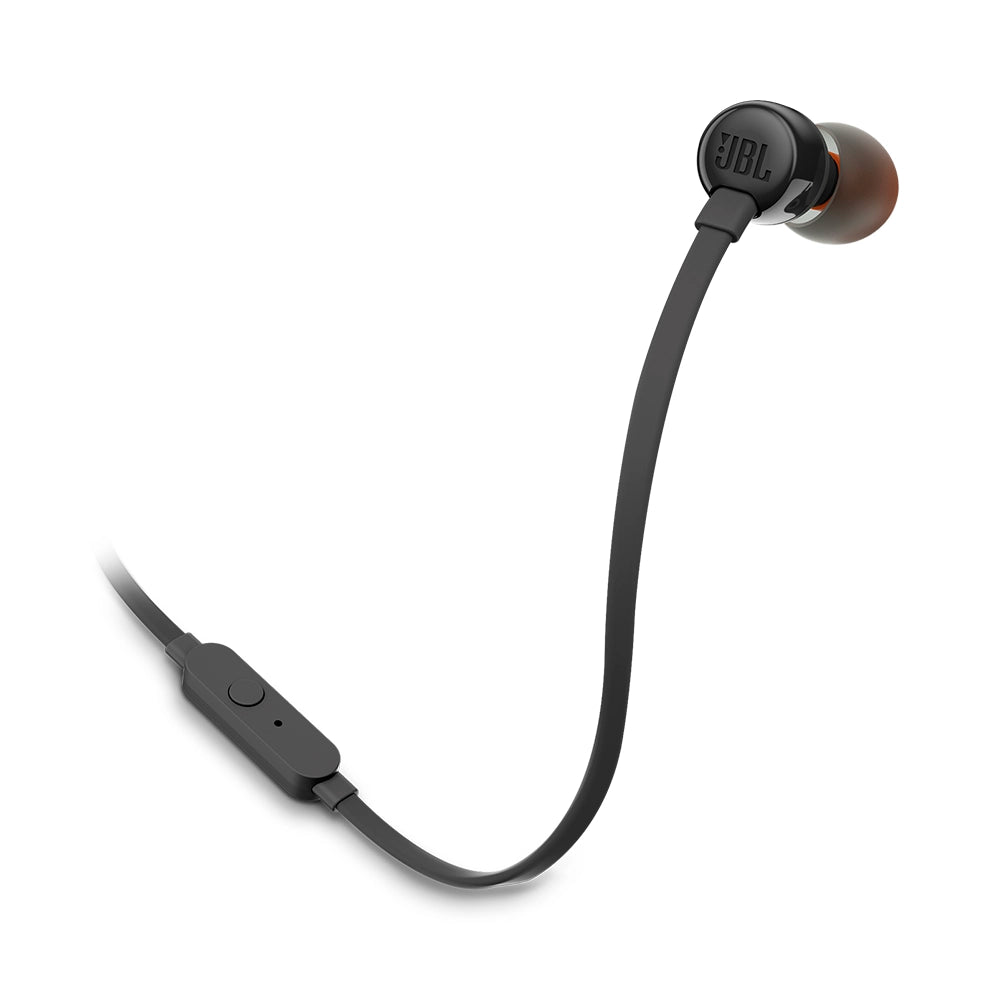 JBL TUNE110, Audífono de Botón con Mic Negro - JBLT110BLKAM
