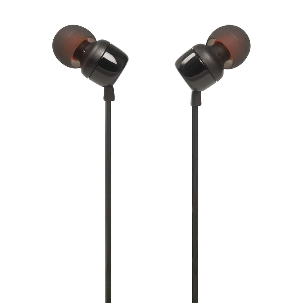 JBL TUNE110, Audífono de Botón con Mic Negro - JBLT110BLKAM