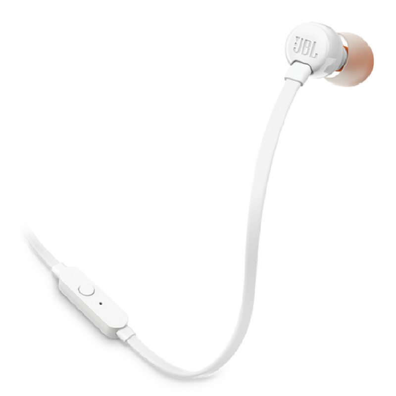 JBL TUNE110, Audífono de Botón Mic con cable Blanco - JBLT110WHTAM