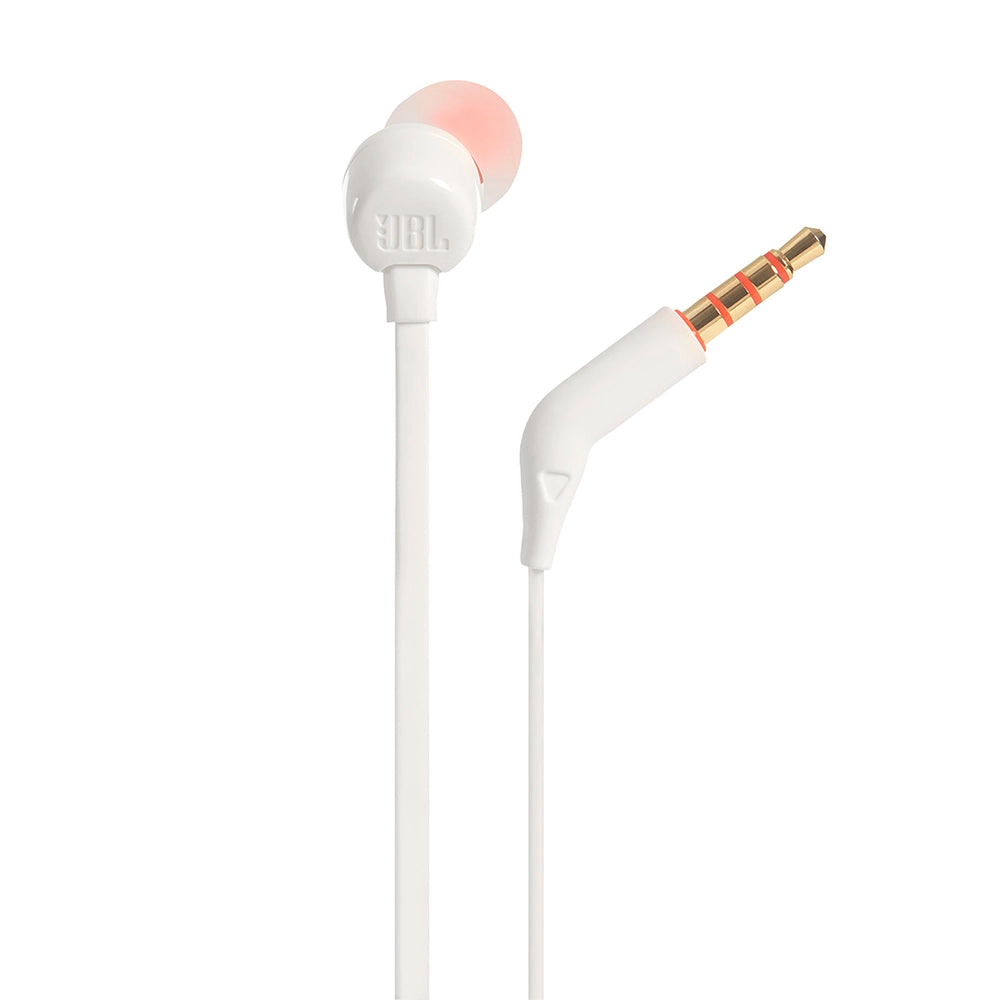 JBL TUNE110 Audífono de Botón micrófono con cable blanco JBLT110WHTAM