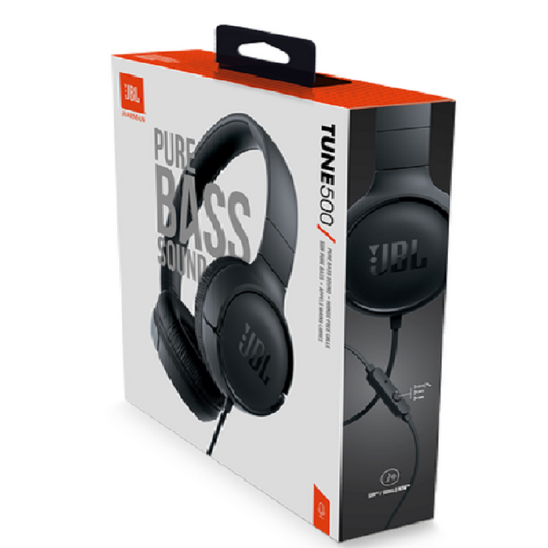 JBL TUNE 500, Audífono Inalámbrico BT Negro - JBLT500BLKAM