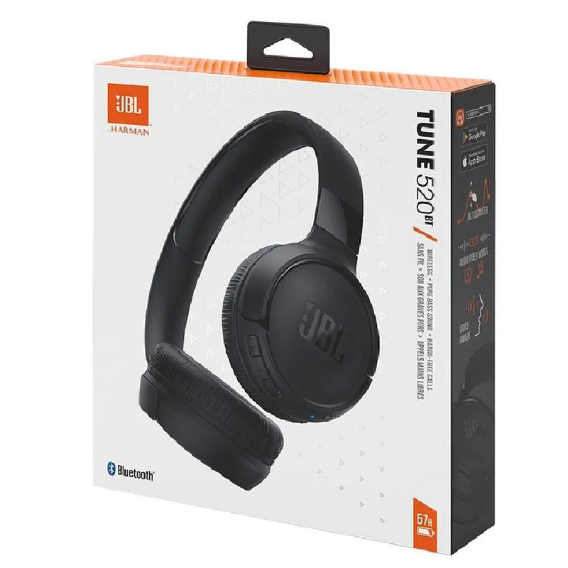 JBL TUNE 520BT, Audífonos Inalámbricos BT Negro - JBLT520BTBLKAM