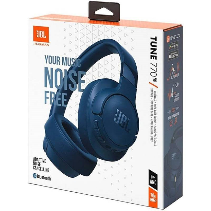 JBL TUNE 770, Audífonos Inalámbricos BT Azul 70H de Batería - JBLT770NCBLUAM