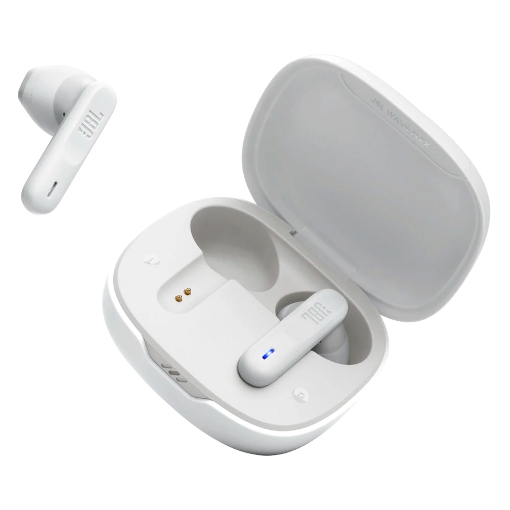 JBL WAVE FLEX, Auricular de Botón Inalámbrico BT Blanco - JBLWFLEXWHT