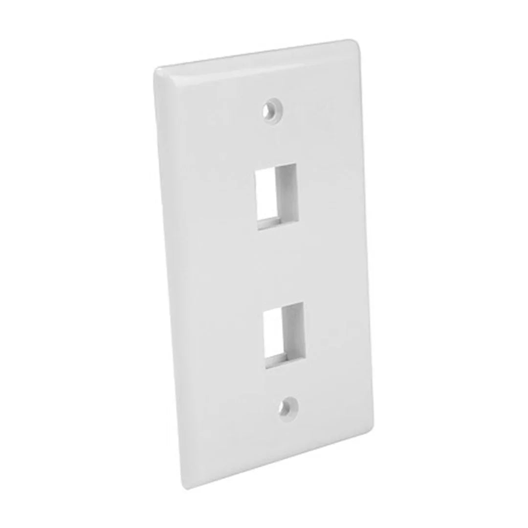 DIXON JE3002WH Faceplate placa frontal simple 2 Puertos blanco