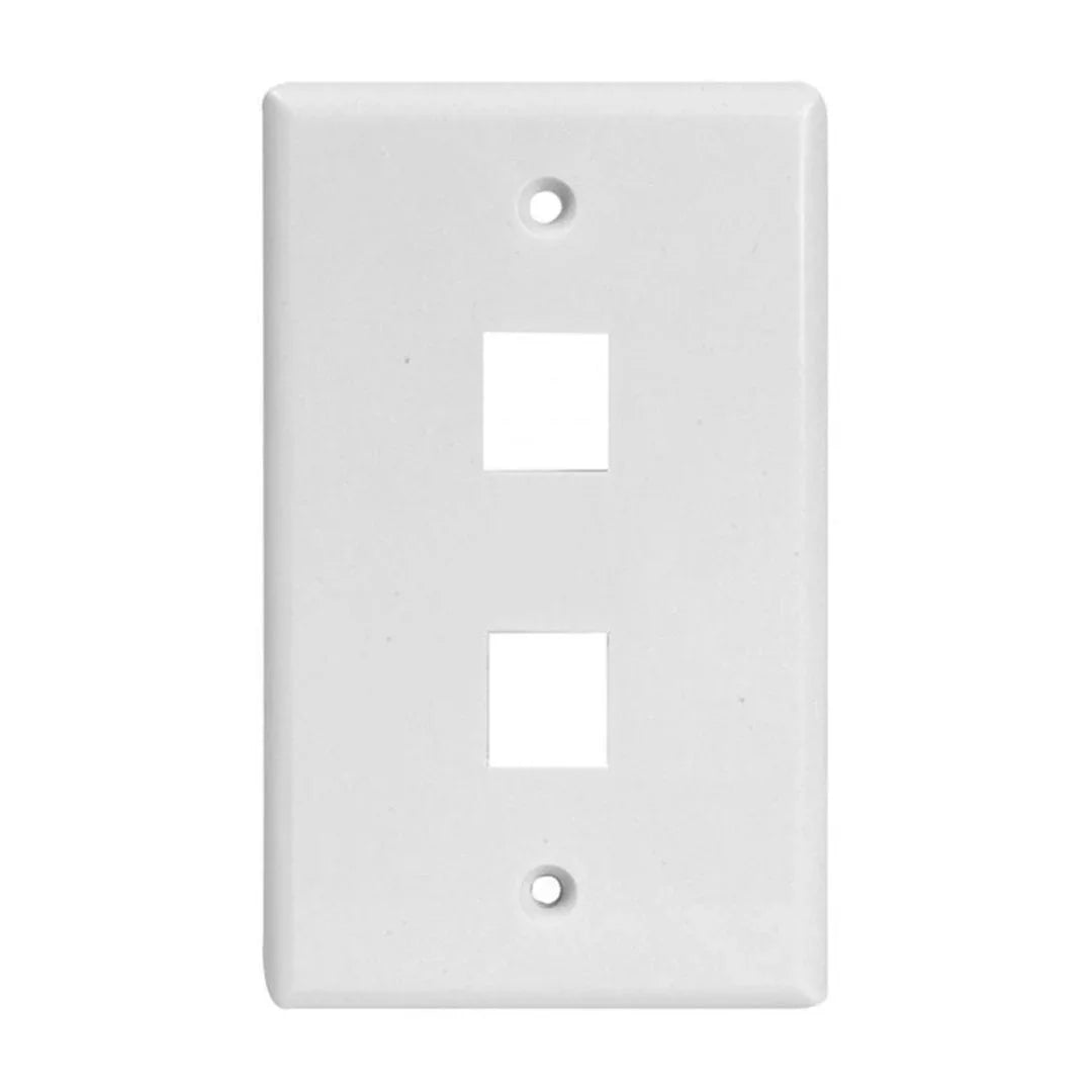 DIXON JE3002WH Faceplate placa frontal simple 2 Puertos blanco