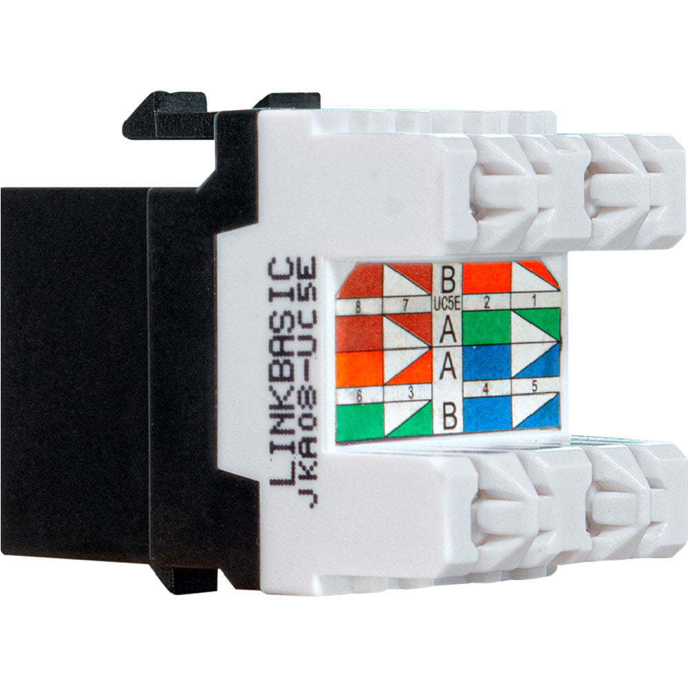 LINKBASIC JKA08-UC5E-A Jack UTP RJ45 Cat5E 180° Negro