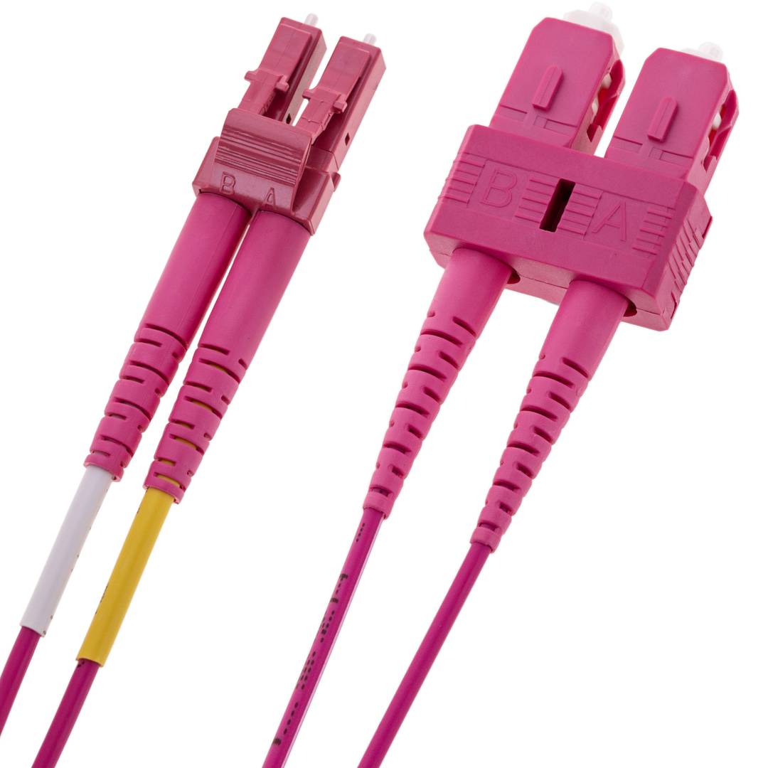 MMC JLCSC10DMUL50OM4 Jumper Patch Cord de Fibra Optica LC-SC UPC Duplex Multimodo OM4 LSZH 10m