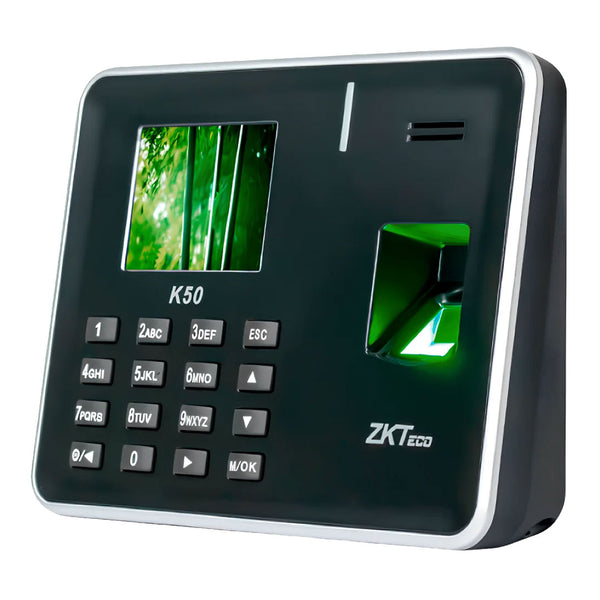 ZKTECO K50 PRO Control biométrico de Acceso y asistencia por huella tarjeta y Clave con bateria ADMS