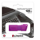 KINGSTON KC-U2L128-7LP Memoria Flash, USB, DataTraveler, Exodia M, 128GB, interfaz: USB 3.2 Gen1, Morado