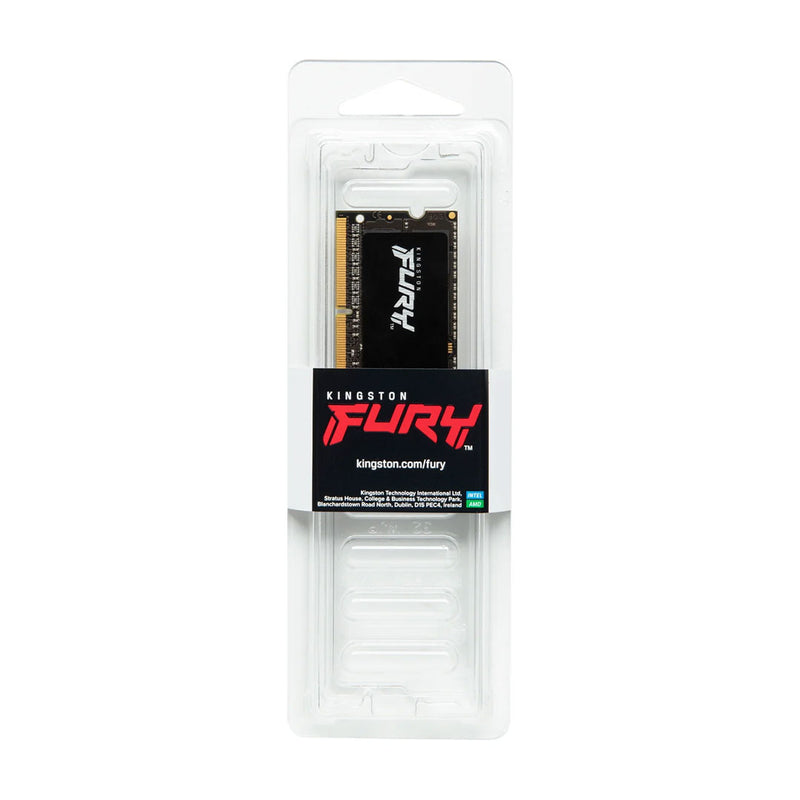 KINGSTON KF432S20IB/8 - Memoria Ram SODIMM Kingston Fury Impact 8GB, DDR4 3200 MHz PC4-25600 CL20 1.2V.